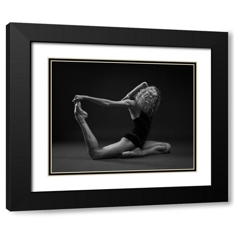 Art Of Movement Series Black Modern Wood Framed Art Print with Double Matting by STANKO, ANDREY