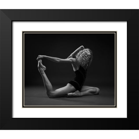 Art Of Movement Series Black Modern Wood Framed Art Print with Double Matting by STANKO, ANDREY