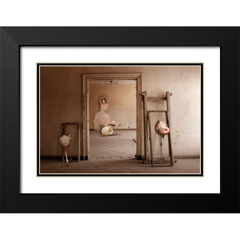 Framed Black Modern Wood Framed Art Print with Double Matting by Von Diepenbroek, Christine