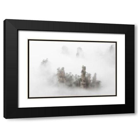 Zhangaije Black Modern Wood Framed Art Print with Double Matting by Marchegiani, Roberto