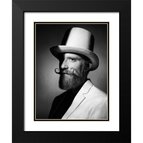 Beard Culture Black Modern Wood Framed Art Print with Double Matting by Aristoteles, David