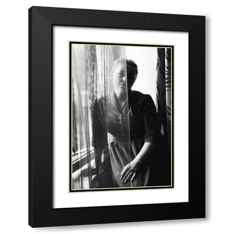 Anastasia Black Modern Wood Framed Art Print with Double Matting by Mikhailova, Olessya