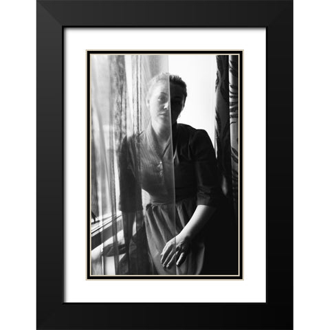 Anastasia Black Modern Wood Framed Art Print with Double Matting by Mikhailova, Olessya
