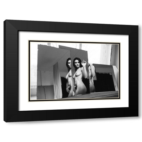 Untitled Black Modern Wood Framed Art Print with Double Matting by Kornienko, Borislav