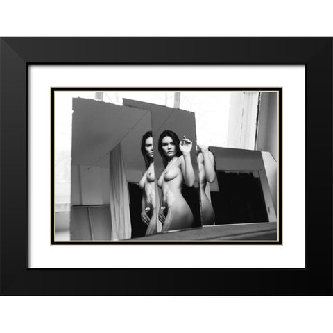 Untitled Black Modern Wood Framed Art Print with Double Matting by Kornienko, Borislav