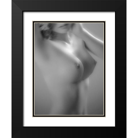 Nude Art Black Modern Wood Framed Art Print with Double Matting by Thien Vu, Vu