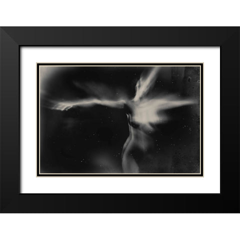 Untitled Black Modern Wood Framed Art Print with Double Matting by Bousca, Bogdan