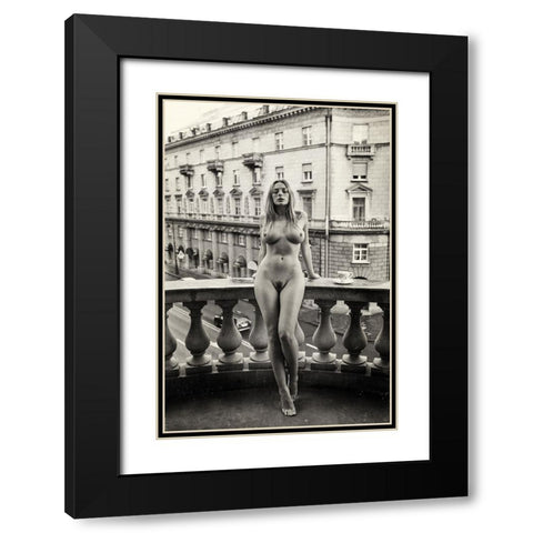 Petersburg Black Modern Wood Framed Art Print with Double Matting by Oryx, Gene