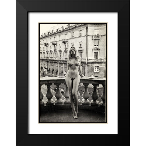 Petersburg Black Modern Wood Framed Art Print with Double Matting by Oryx, Gene