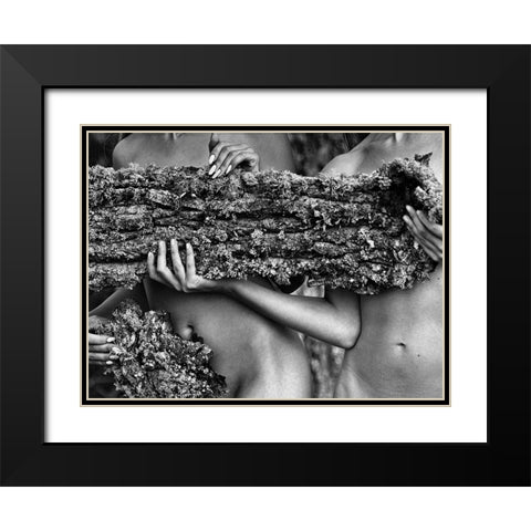 Untitled Black Modern Wood Framed Art Print with Double Matting by Kapsha, Eduards
