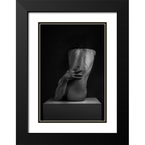 Abutment Black Modern Wood Framed Art Print with Double Matting by Valevicius, Aurimas