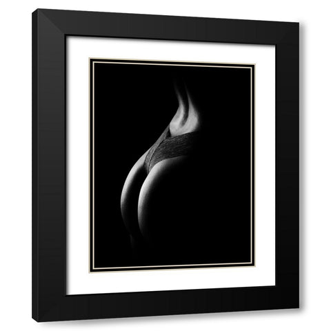 Curved Black Modern Wood Framed Art Print with Double Matting by Yang, James