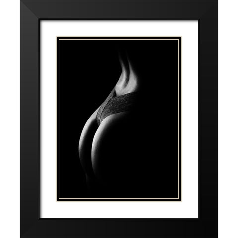 Curved Black Modern Wood Framed Art Print with Double Matting by Yang, James