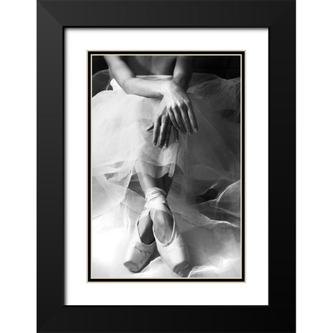 LAttesa Black Modern Wood Framed Art Print with Double Matting by Nozza, Roberta