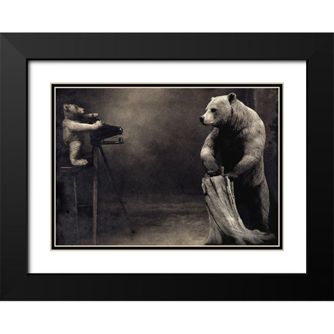 Hold That Black Modern Wood Framed Art Print with Double Matting by Hummel, Jeffrey