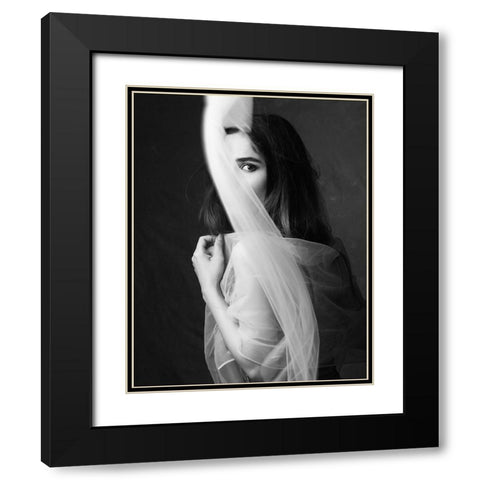 Untitled Black Modern Wood Framed Art Print with Double Matting by Mokhtari, Mehdi