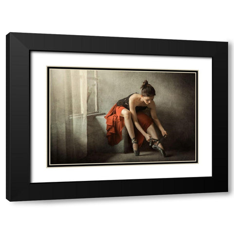 The Last Preparation Black Modern Wood Framed Art Print with Double Matting by Kisworo, Sebastian