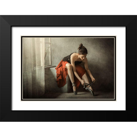 The Last Preparation Black Modern Wood Framed Art Print with Double Matting by Kisworo, Sebastian