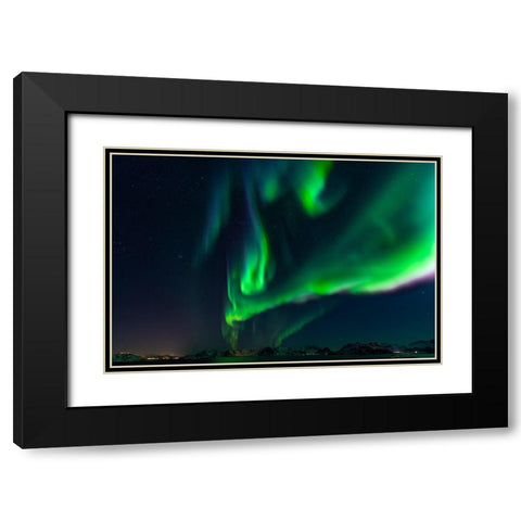 Dancing Lights Black Modern Wood Framed Art Print with Double Matting by Alicke, Bjoern