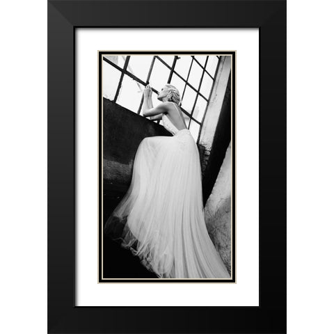 At The Window Black Modern Wood Framed Art Print with Double Matting by Peter Muller Photography