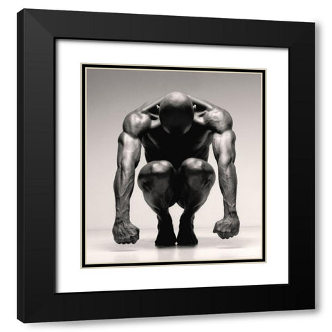 Jovan 1 Black Modern Wood Framed Art Print with Double Matting by Kustas, Anders