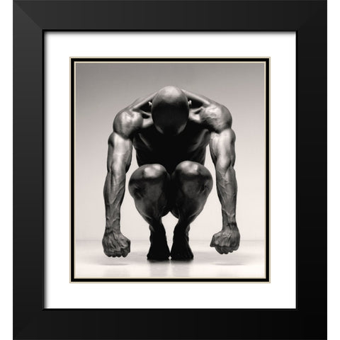 Jovan 1 Black Modern Wood Framed Art Print with Double Matting by Kustas, Anders