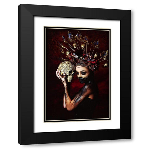 Tia Black Modern Wood Framed Art Print with Double Matting by Bolgov, Ruslan