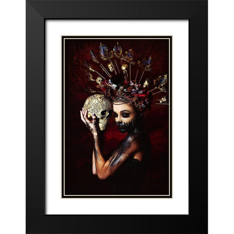 Tia Black Modern Wood Framed Art Print with Double Matting by Bolgov, Ruslan