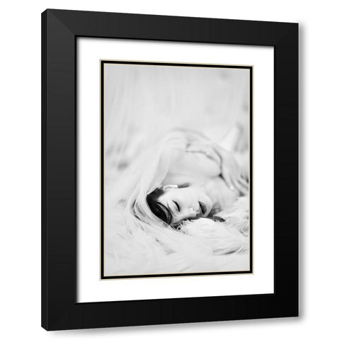 Untitled Black Modern Wood Framed Art Print with Double Matting by Tu, Jing Xin