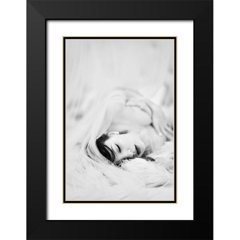 Untitled Black Modern Wood Framed Art Print with Double Matting by Tu, Jing Xin