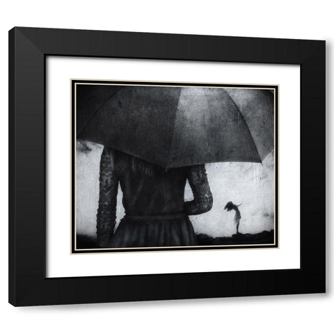 Crashing Black Modern Wood Framed Art Print with Double Matting by Sulistiawan, Hari