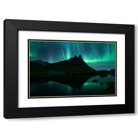 Lightshow Black Modern Wood Framed Art Print with Double Matting by Bogaerts, Sus