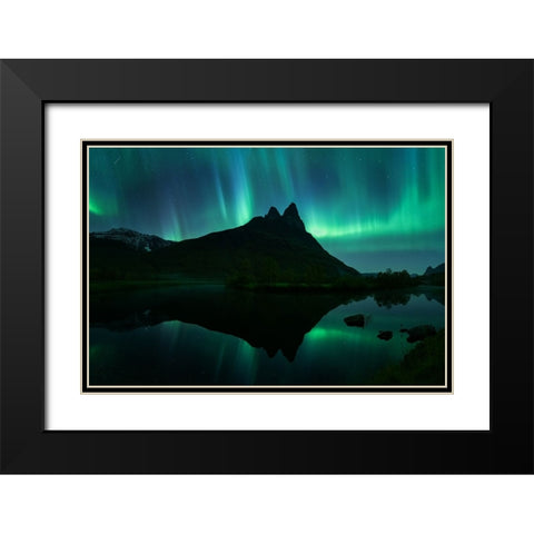 Lightshow Black Modern Wood Framed Art Print with Double Matting by Bogaerts, Sus