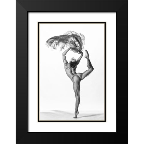 Power Attitude Dance Black Modern Wood Framed Art Print with Double Matting by Stalmans, Luc