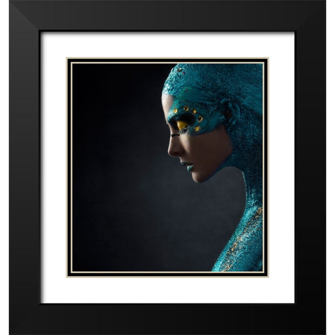 Untitled Black Modern Wood Framed Art Print with Double Matting by Sanchez, Alfredo