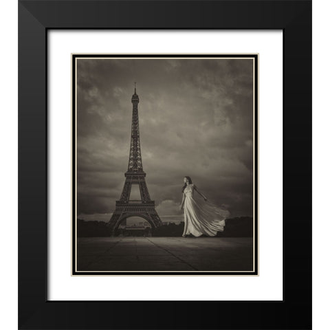 Vive La Libertac Black Modern Wood Framed Art Print with Double Matting by Netton, Chris