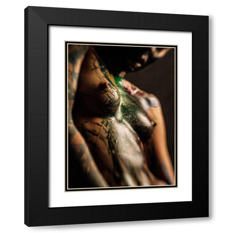 Untitled Black Modern Wood Framed Art Print with Double Matting by Bousca, Bogdan