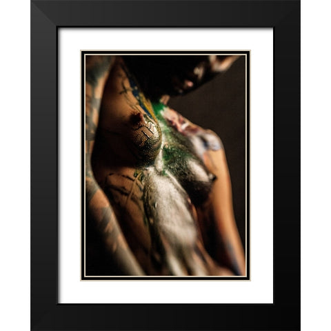 Untitled Black Modern Wood Framed Art Print with Double Matting by Bousca, Bogdan