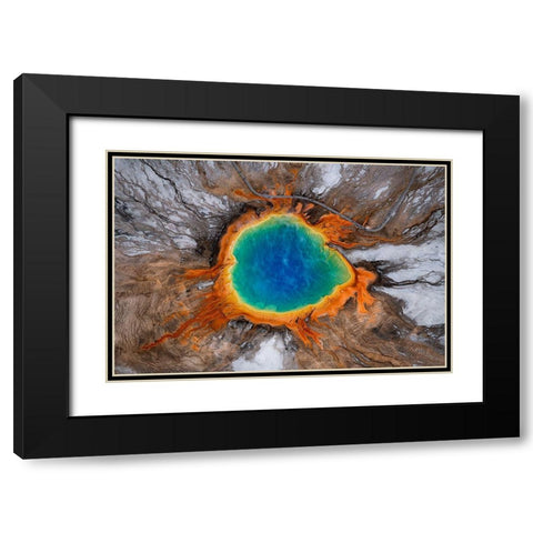 Colors Black Modern Wood Framed Art Print with Double Matting by Macua, Gerald