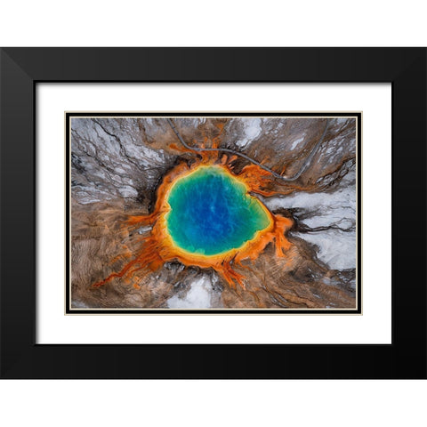 Colors Black Modern Wood Framed Art Print with Double Matting by Macua, Gerald