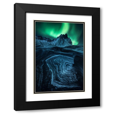 Arctic Signs Black Modern Wood Framed Art Print with Double Matting by Gastager, Daniel