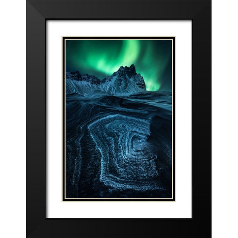 Arctic Signs Black Modern Wood Framed Art Print with Double Matting by Gastager, Daniel