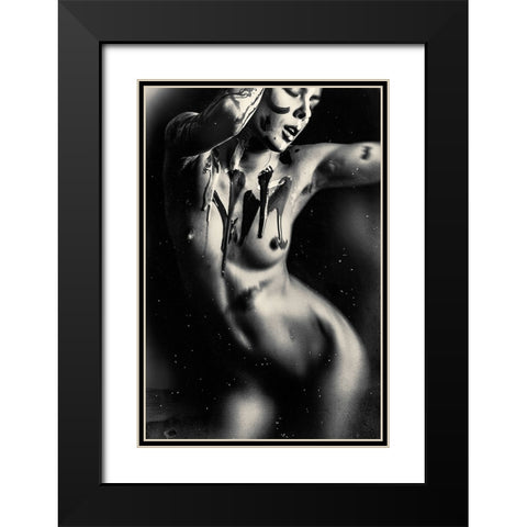 Untitled Black Modern Wood Framed Art Print with Double Matting by Bousca, Bogdan