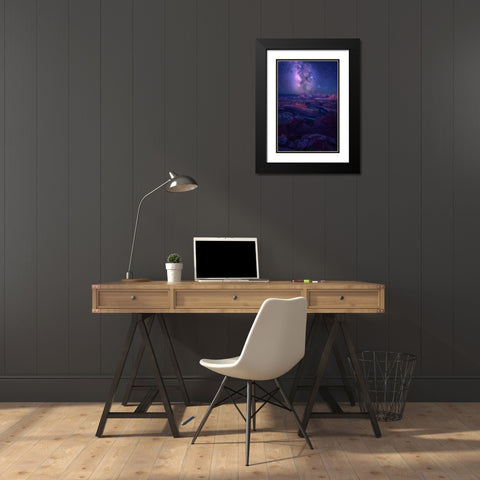 Milky Way Over Dead Horse Point Black Modern Wood Framed Art Print with Double Matting by Xu, Mei