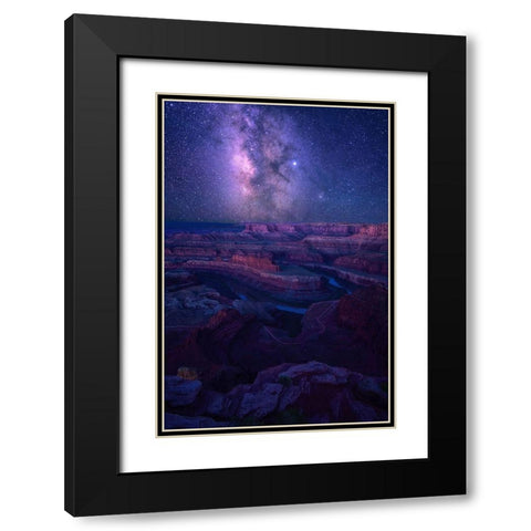 Milky Way Over Dead Horse Point Black Modern Wood Framed Art Print with Double Matting by Xu, Mei