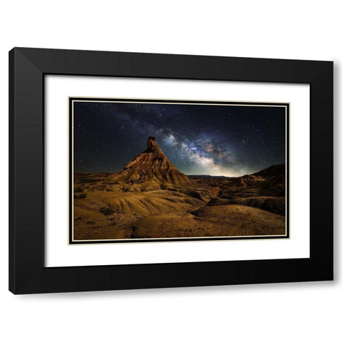 Visiting Mars Black Modern Wood Framed Art Print with Double Matting by Ionut Dascalu, Andrei