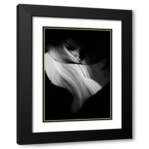 Mystery Black Modern Wood Framed Art Print with Double Matting by Kovacevic, Mirjana