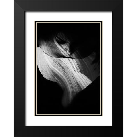 Mystery Black Modern Wood Framed Art Print with Double Matting by Kovacevic, Mirjana