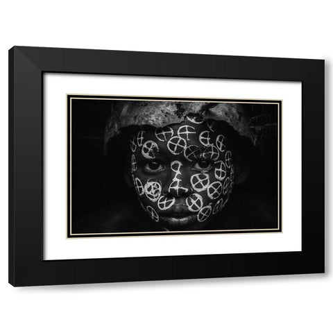 No.101 Black Modern Wood Framed Art Print with Double Matting by M, Adirek