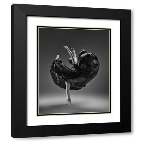 Untitled Black Modern Wood Framed Art Print with Double Matting by Li, Rob